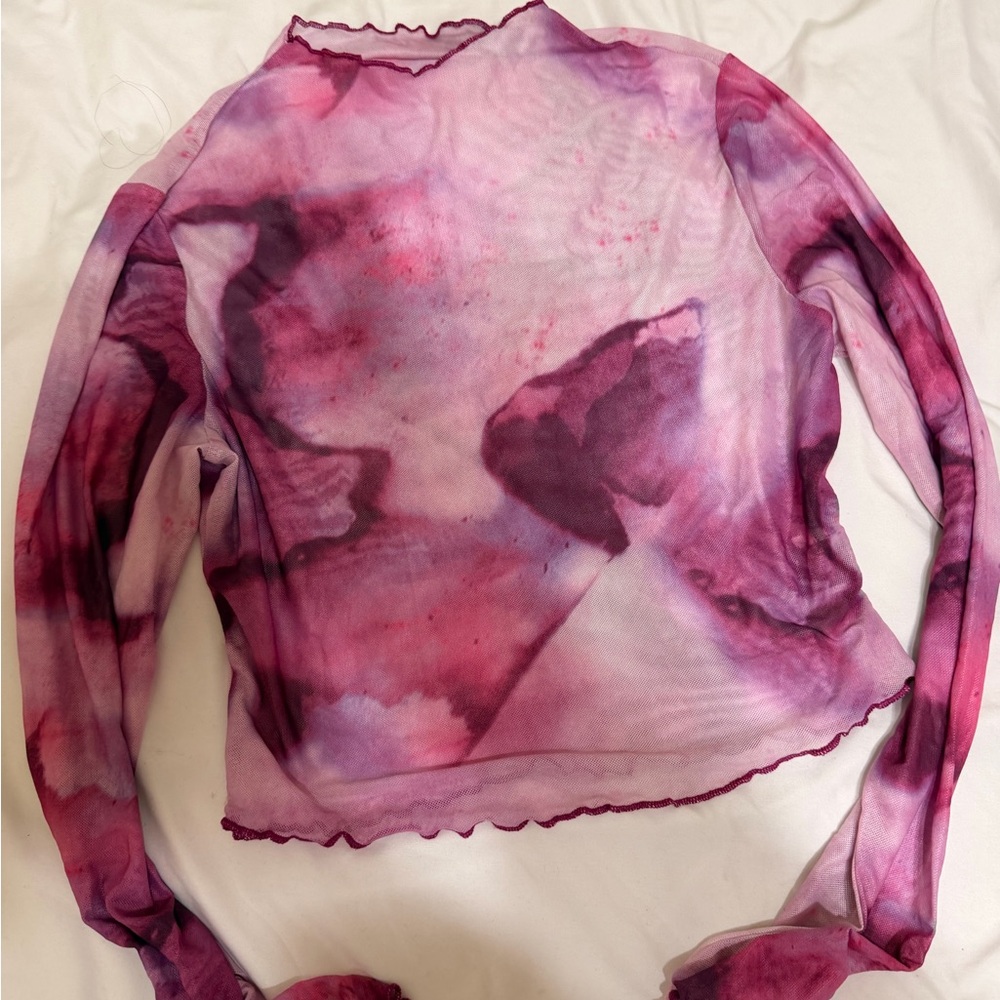 SHEIK Pink and Purple Mesh Top 😍🩷💜